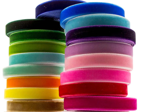 Fita Veludo 10mm x 5 Metros Escolha a Cor