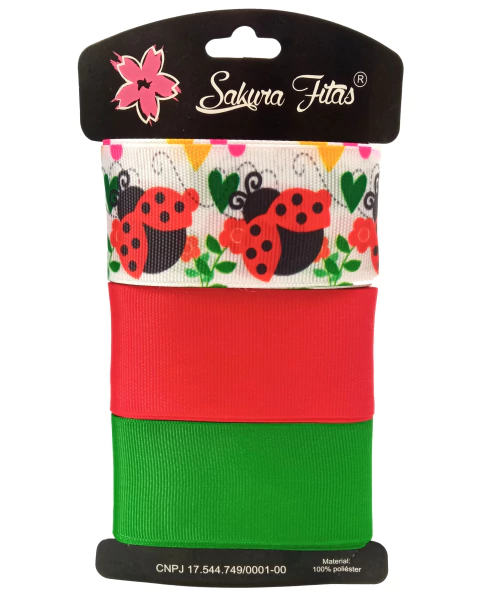 9 Metros Fita Gorgurão Joaninha Ref.3307 - comprar online