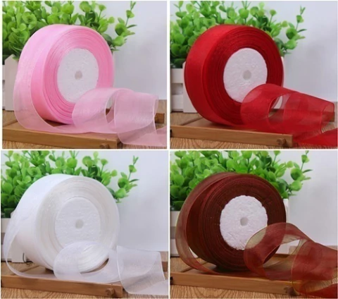 Fita de Organza 38mm Peça com 10 Metros