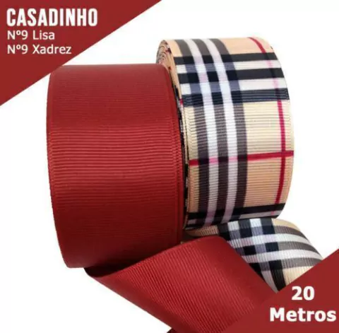 Casadinho de Fita Gorgorão Xadrez Nº9 20 Metros ref.1526