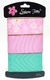 Kit de Fita Gorgorão Verde e Rosa Floral 38mm x 6m ref.0455