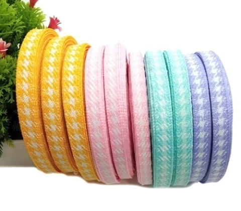 Fita Pied Poule Candy Color N2 com 10 Metros para Laços e Artesanato