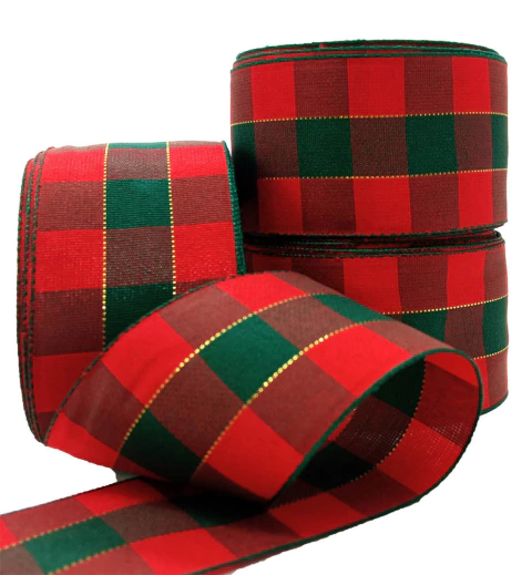 Fita de Natal Xadrez Brilho Dourado N9 - 10 Metros - comprar online