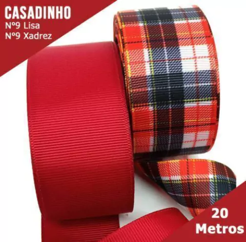 Casadinho de Fita Gorgorão Xadrez Nº9-20 Metros ref.1526