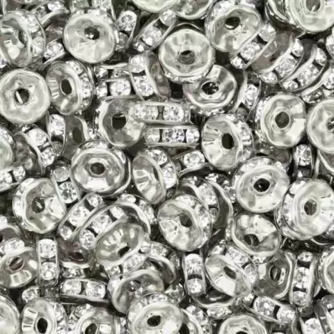 Rondela de Strass 1cm x 100 Peças ref.0501-1