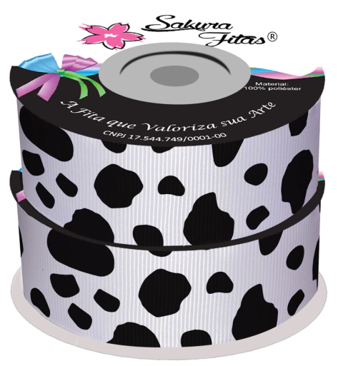 Fita de Gorgurão Animal Print 38mm x 10 metros Ref.4579-G38