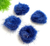 Pompom de Pelúcia Azul Marinho Achatadinho 4cm - Pct com 5 ref.:0737