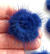 Pompom de Pelúcia Azul Marinho Achatadinho 4cm - Pct com 5 ref.:0737 - comprar online