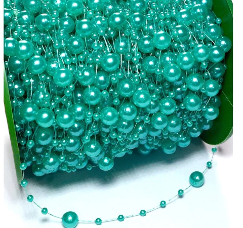 Pérola em metro Azul Tiffany para Buque peça com 3 metros ref:1214 na internet