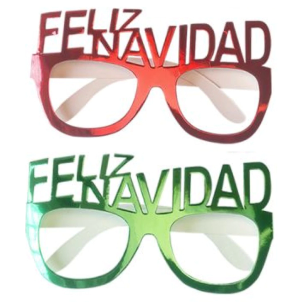ANTEOJOS PAPEL 'FELIZ NAVIDAD' (pack 4u.)