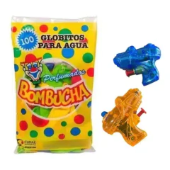 BOMBITAS DE AGUA (pack 100u.) + 2 PISTOLITAS DE AGUA