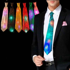 CORBATAS LENTEJUELAS LED