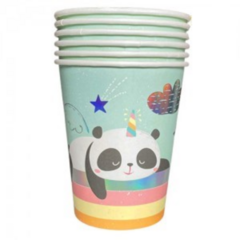 VASOS POLIPAPEL PANDA ARCOIRIS (pack 6u.)