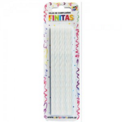 VELAS CUMPLEAÑOS FINITAS TORNEADAS 17cm (pack 24u.) - comprar online