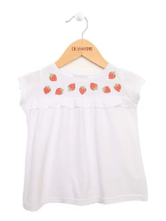 REMERA LUCIA VOLADO CON FRUTILLAS (1026BL)