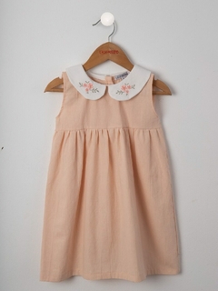 VESTIDO TUSOR CUELLO BORDADO (8067RN)