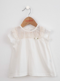 REMERA CARMELITA JERSEY CON BRODERIE