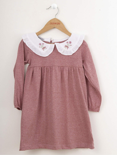 VESTIDO MANUELA JERSEY CUELLO BORDADO (8262RM)