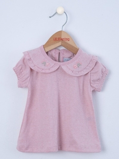 REMERA CON CUELLO BORDADO (8144RB)
