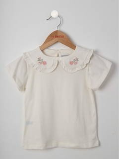 REMERA JERSEY CUELLO BORDADO (8086CR)