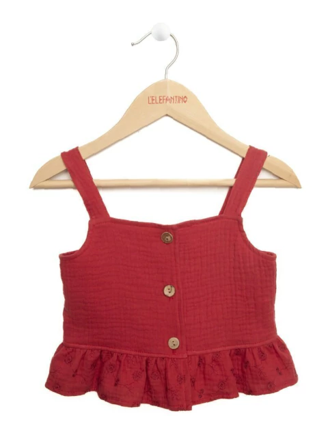 TOP MICA COTTON LISO+BORDADO