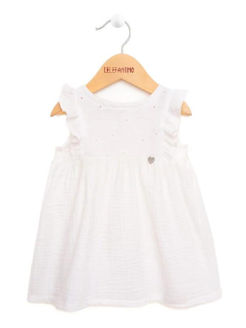 VESTIDO OLIVIA COTTON LISO+BORDADO (1095BL)