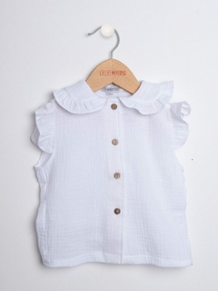 CAMISITA CUELLO COTTON BABY (8146BL)