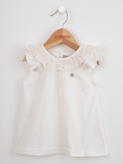 REMERA CATA JERSEY CUELLO BRODERIE - comprar online