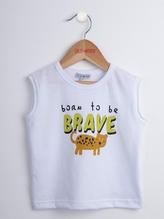 REMERA SIN MANGAS BRAVE (8176BL)