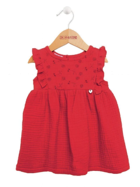 VESTIDO OLIVIA COTTON LISO+BORDADO (1095RO)