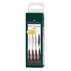Marcadores Faber Castell Pitt Artist Pen SEPIA x4