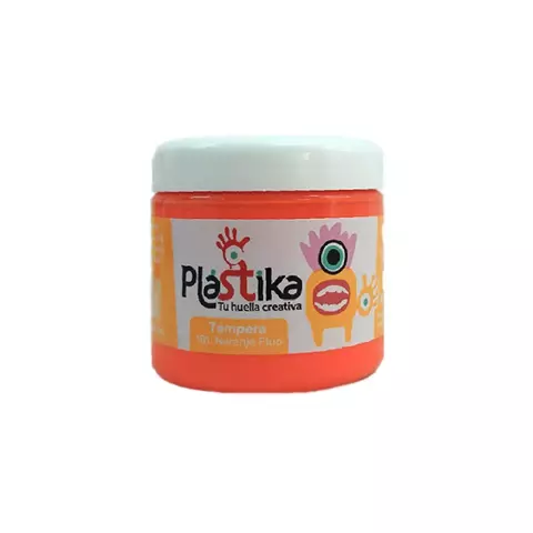 Tempera Eterna Plastika 200ml Naranja Fluo 181 - comprar online