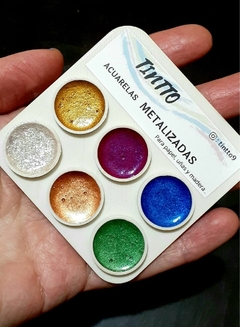 Acuarela metalizadas Tintto x6