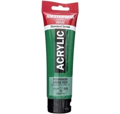 Acrílico AMSTERDAM 120ml Verde Permanente Oscuro 619 - comprar online