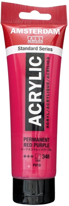 Acrílico AMSTERDAM 120ml Rojo Permanente Purpura 348