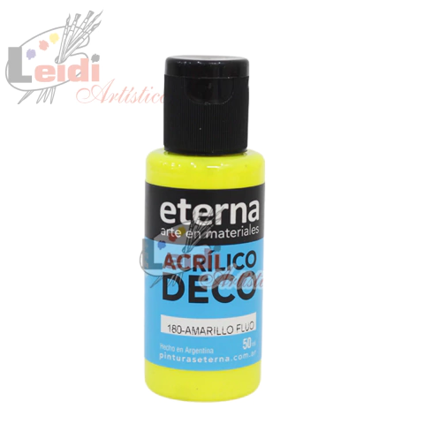 Acrilico Decorativo Eterna AMARILLO FLUO 180 - comprar online