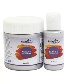 Acrilico decorativo Monitor PLATA
