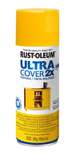 Esmalte RUST OLEUM Ultra Cover Multiuso AMARILLO SOL 340Grs