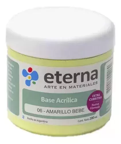 Base Acrilica Eterna Amarillo Bebe 06 200ml - comprar online