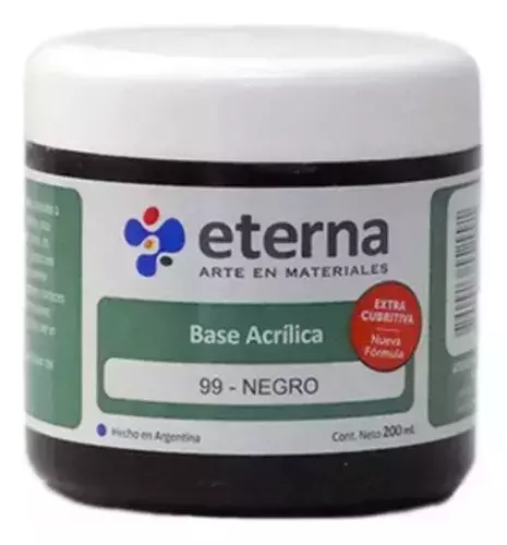 Base Acrilica Eterna Negro 99 200ml - comprar online