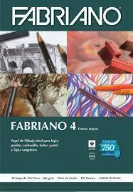 Block FABRIANO 4 p/ DIBUJO 24 hojas 25x35 de 160grs textura rugosa - comprar online