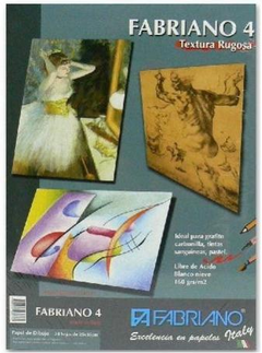 Block FABRIANO 4 p/ DIBUJO 24 hojas 25x35 de 160grs textura rugosa