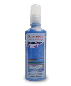 Dimensional Pintura Relieve Monitor 40cc Azul Glitter Cristal