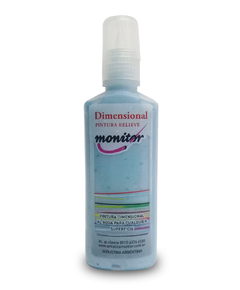Dimensional Pintura Relieve Monitor 40cc Celeste Metalizado