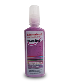 Dimensional Pintura Relieve Monitor 40cc Fucsia Metalizado - comprar online
