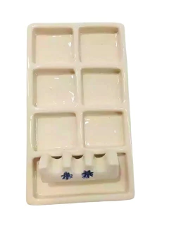 Mezclador de Porcelana con Posa Pinceles - Artística Leidi