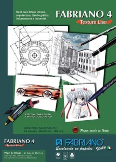 Block FABRIANO 4 p/ DIBUJO 24 hojas 25x35 de 160grs textura lisa en internet