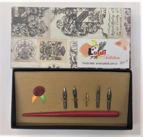 Set de Pluma de Caligrafia. 5 elementos