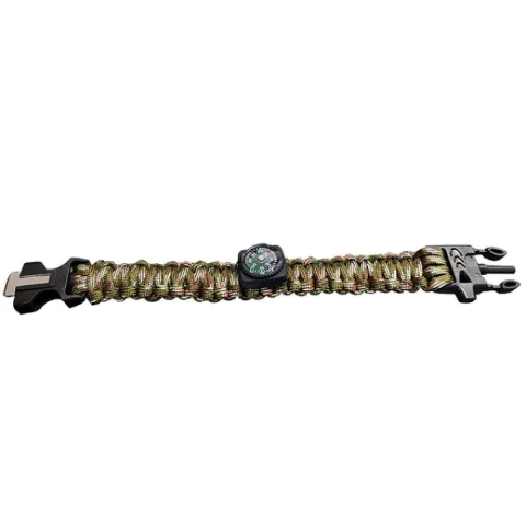 Pulseira de Sobrevivencia Paracord Multicam