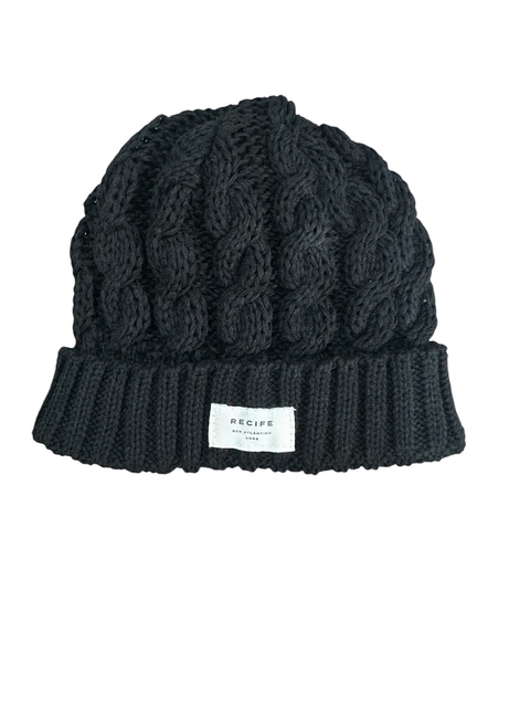 GORRO TEJIDO CARBO NEGRO MAYORISTA